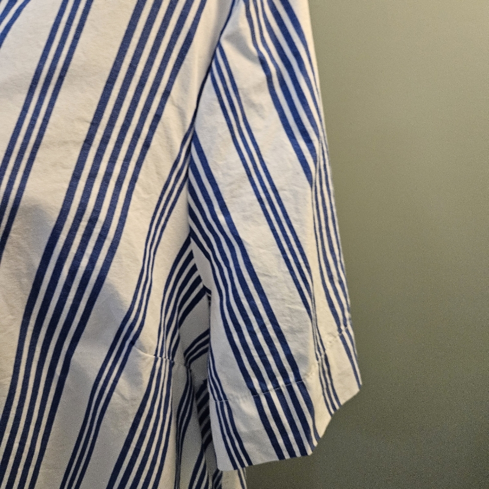 Old Navy Women's Size XL Blue and White Striped Shirt Dress with Pockets - Picture 4 of 15